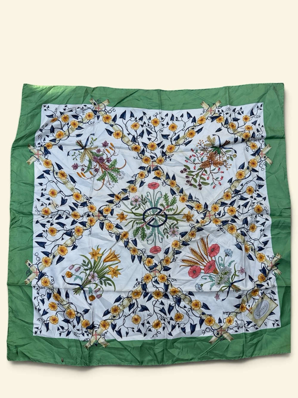 Gucci X vittorio accornero vintage silk scarf